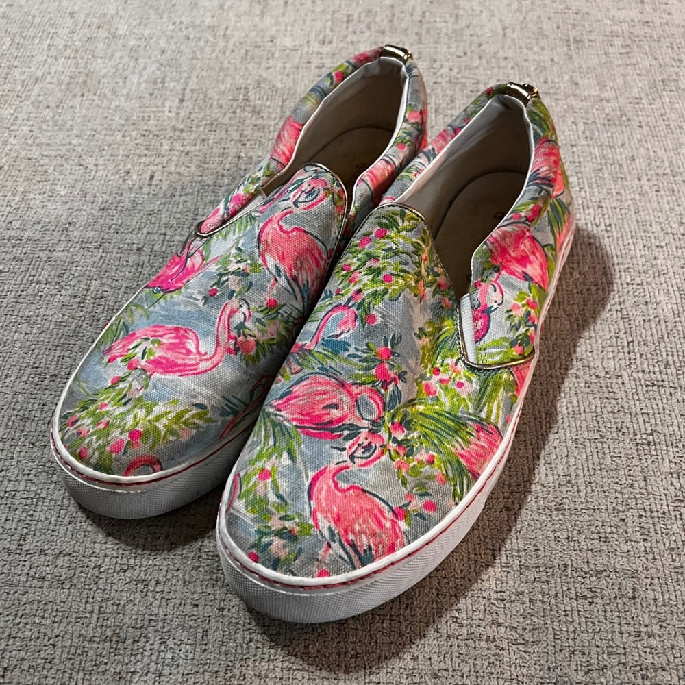 Lilly Pulitzer Pink Flamingo Slip-On Sneakers